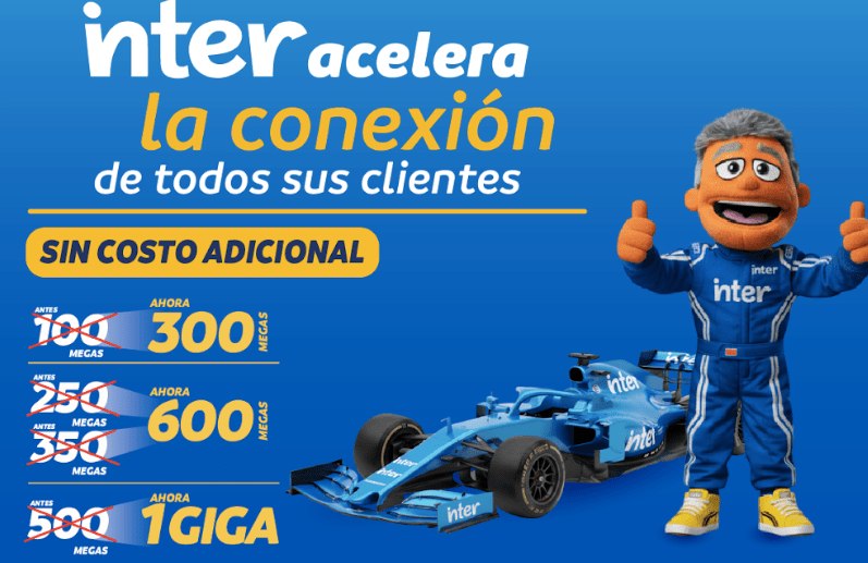 Inter aumenta 200% velocidad de planes a clientes residenciales y&nbsp;empresariales