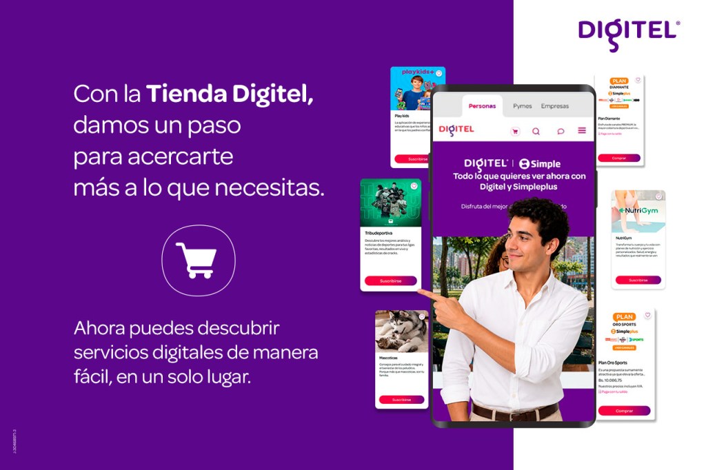 Digitel abre tienda en línea para ofrecer SimplePlus gratis en plan básico de 20 canales y ocho planes más