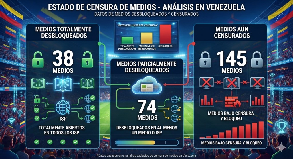 Desbloqueos web alcanzan 30%: La Patilla, El Nacional y ArmandoInfo siguen limitados